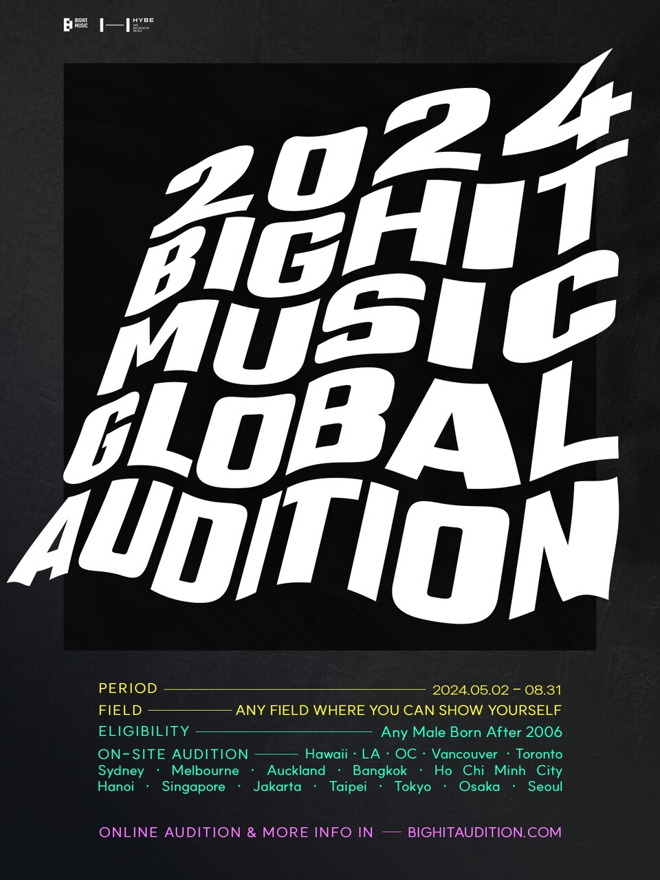 Big Hit Music to Host Major Global Auditions in 17 Cities Worldwide