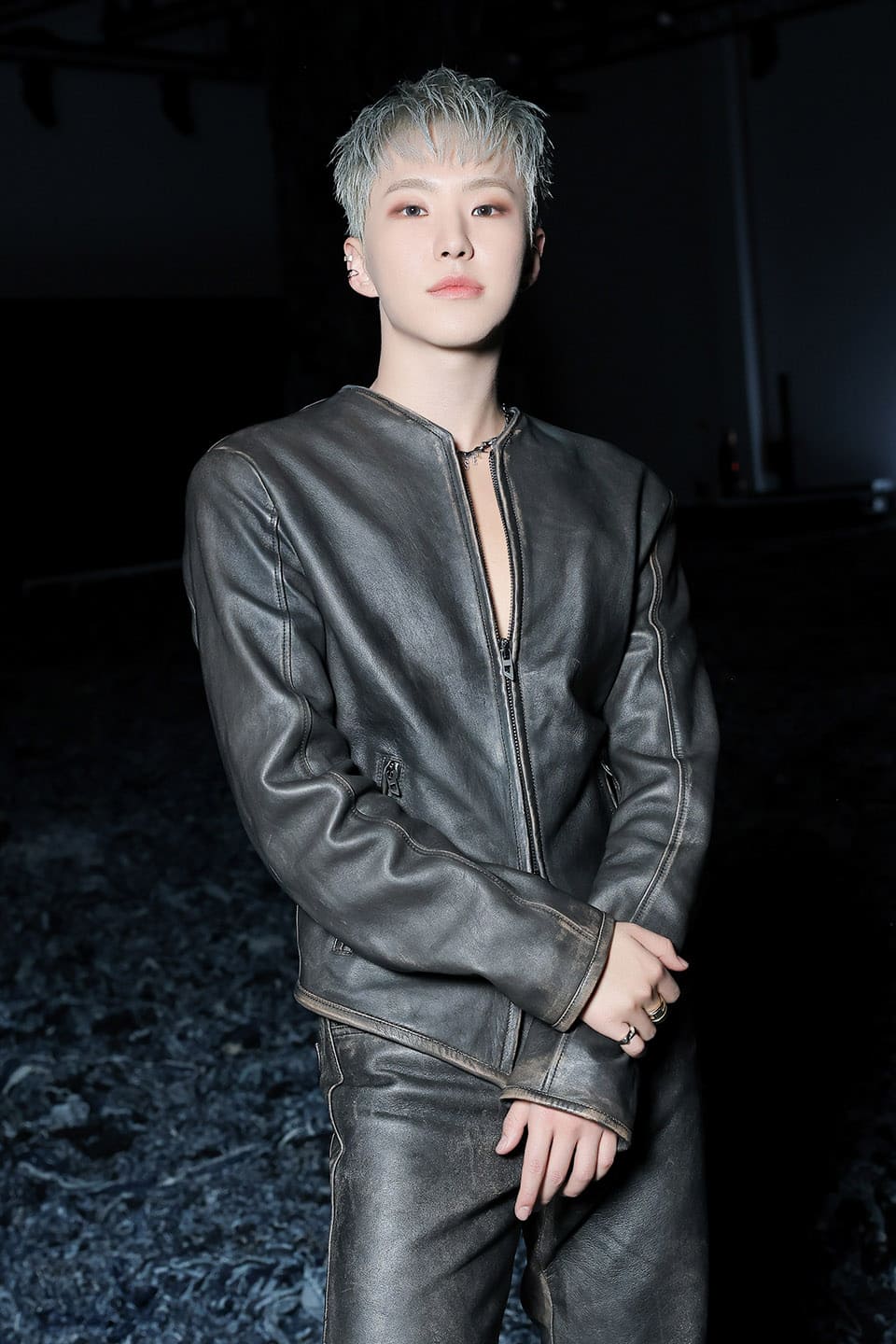SEVENTEEN's Hoshi Steals the Spotlight in Milan with Bold Leather