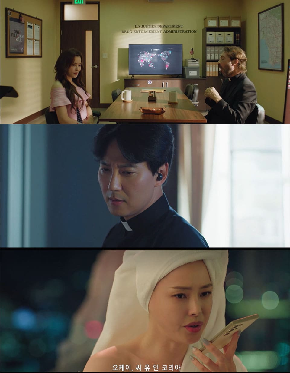 Intense Showdown in '열혈사제2' as Kim Nam-gil and Lee Ha-nee Confront Drug Cartel