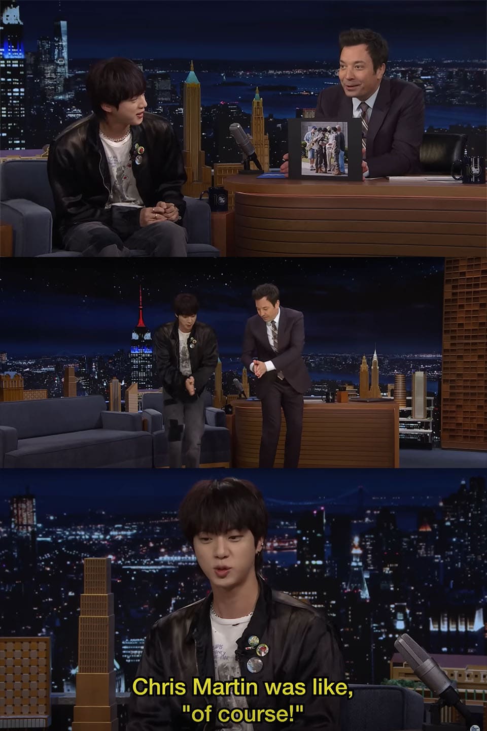 Image :  BTS’s Jin Appears on the Popular US Talk Show 'The Tonight Show Starring Jimmy Fallon' ⓒ YouTube 'The Tonight Show Starring Jimmy Fallon'