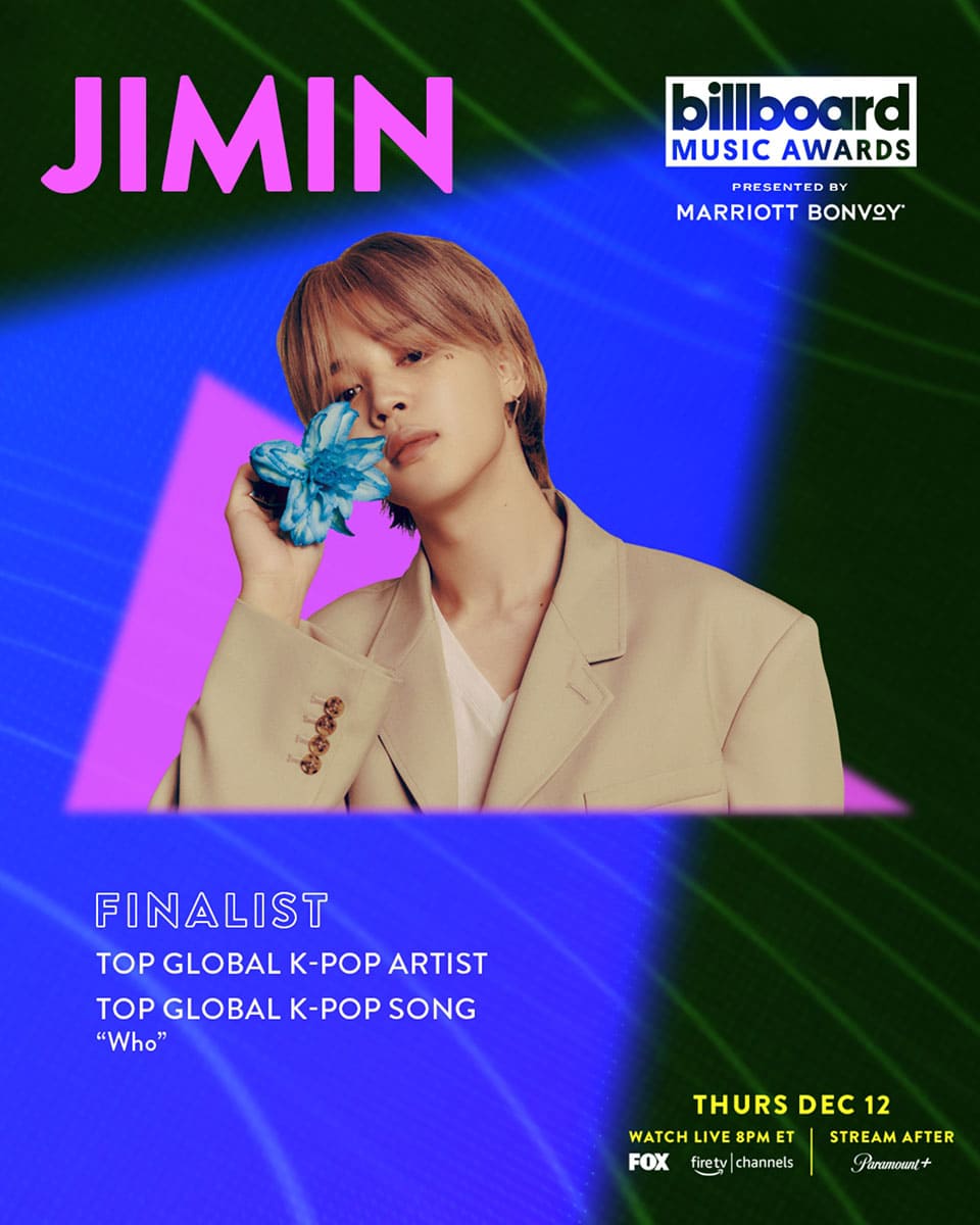 Image : BTS' Jimin Nominated for '2024 BBMAs' for Second Consecutive Year ⓒ 2024 BBMAs