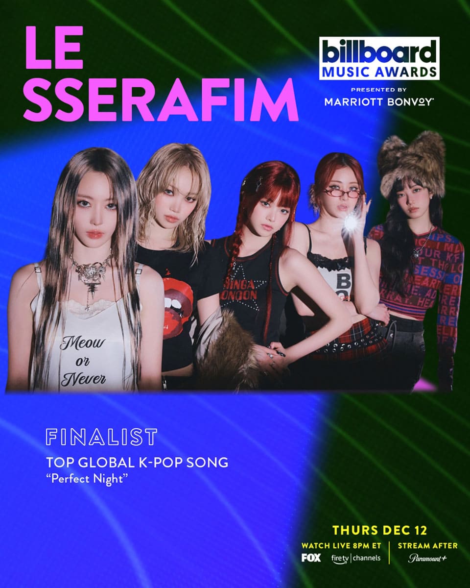 Image : LE SSERAFIM Nominated for 2024 BBMAs ⓒ 2024 BBMAs