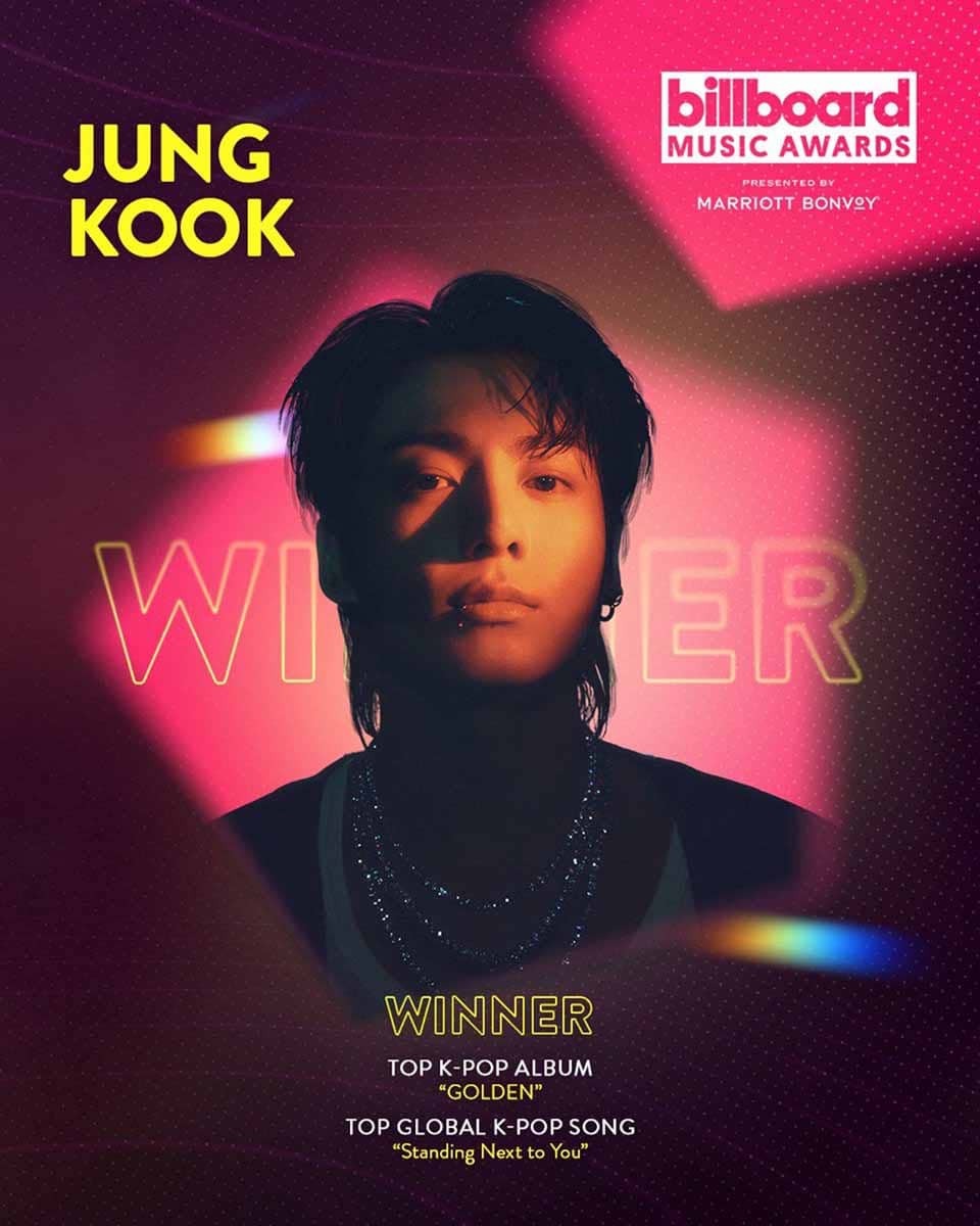 BTS Jungkook Wins Two Awards at Billboard Music Awards
