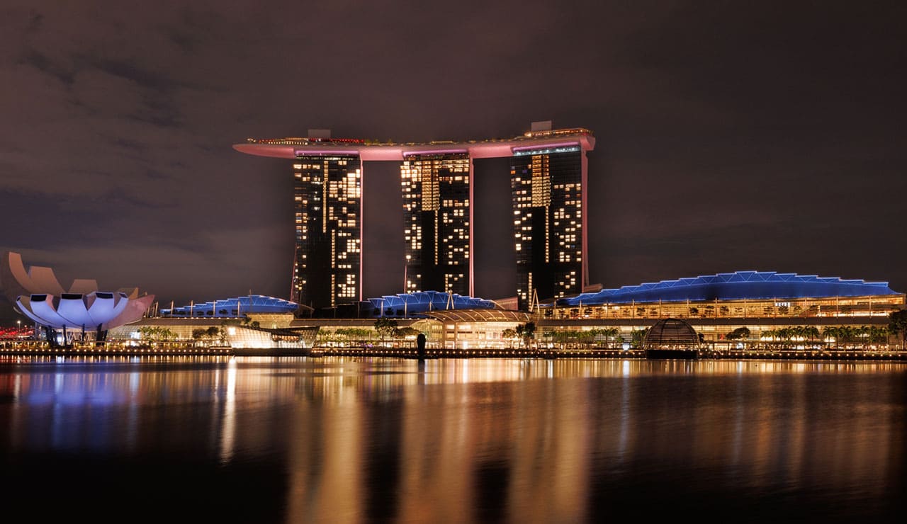 Marina Bay Sands Lights Up in SEVENTEEN's Colors for Asia Tour