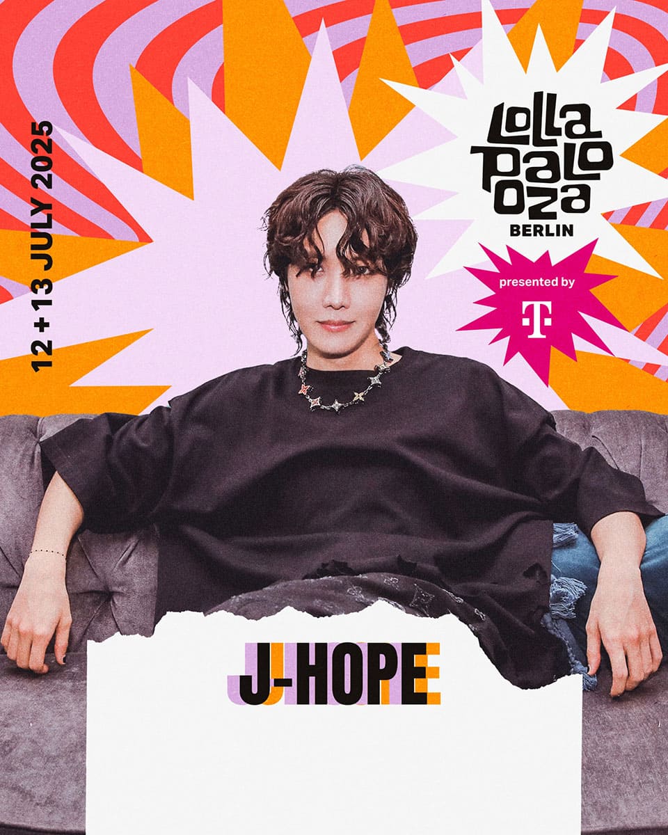 J-Hope to Headline Lollapalooza Berlin After Three Years