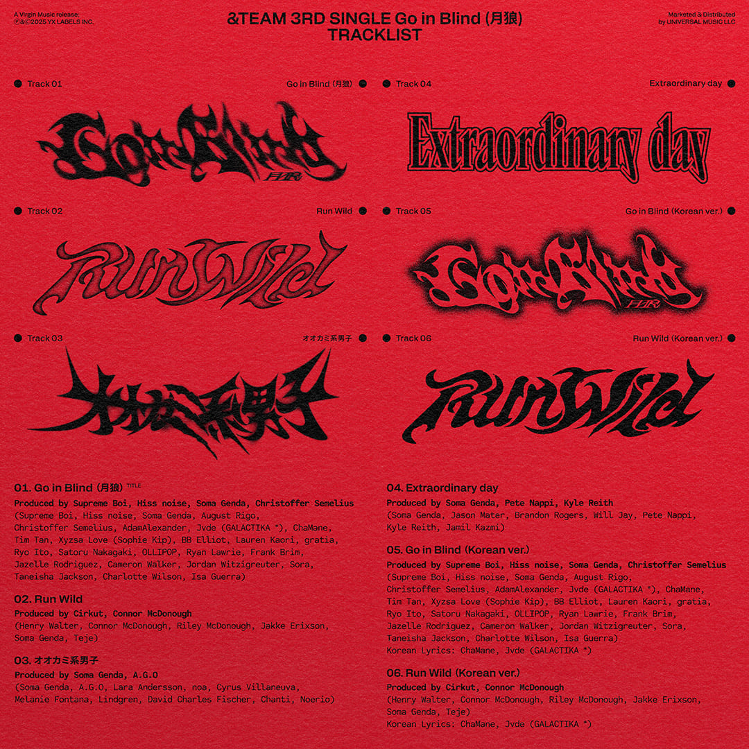 &TEAM Unveils Tracklist for 'Go in Blind' Featuring Korean