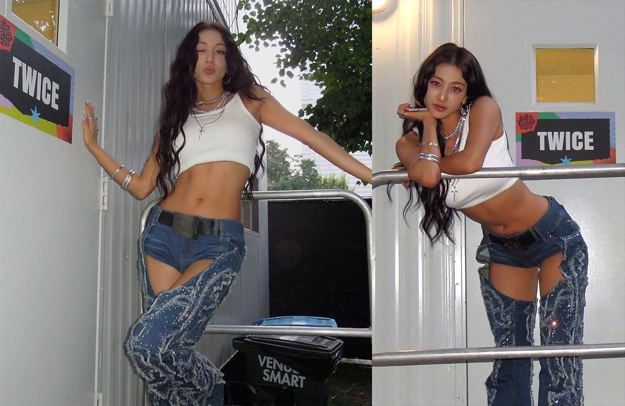 TWICE Jihyo Rocks Ripped Hot Pants — Slays Even Behind the Stage