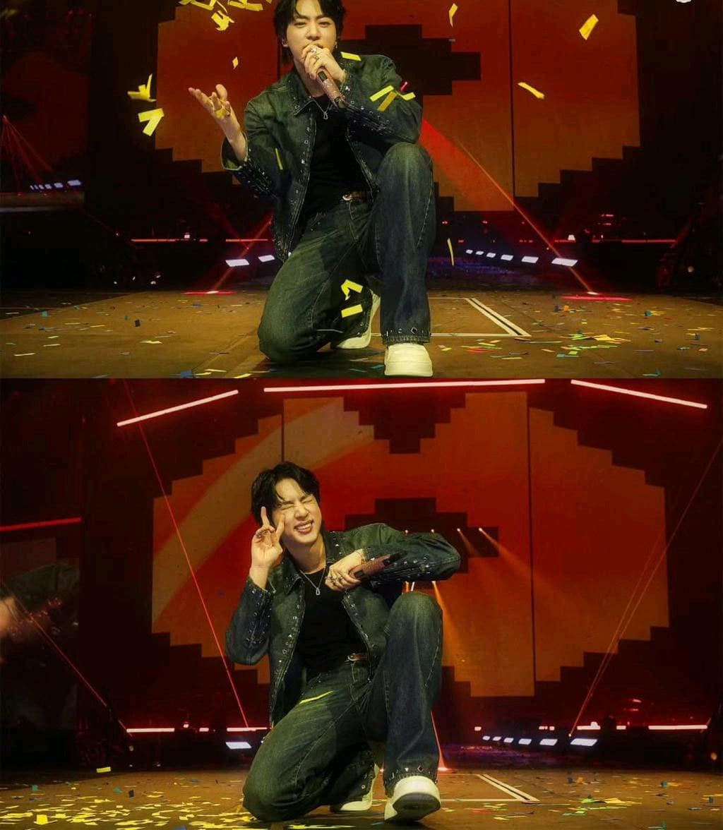 BTS Jin Takes Over London Stage with Green Alien, Delivering
