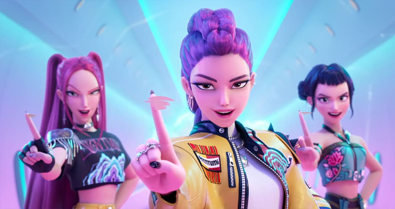 Image : Fictional K-pop idols Rumi, Mira, and Zoey, the main characters of 'K-pop Demon Hunters' ⓒ Netflix 'K-pop Demon Hunters' Screenshot