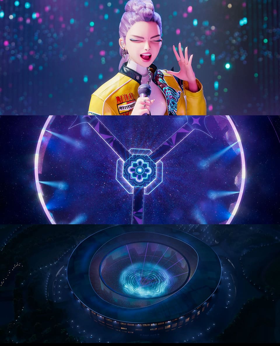 Image: A scene from the Netflix animated film 'K-pop Demon Hunters (케이팝 데몬 헌터스)' set at Seoul Olympic Main Stadium. ⓒ Netflix 'K-pop Demon Hunters' Screenshot