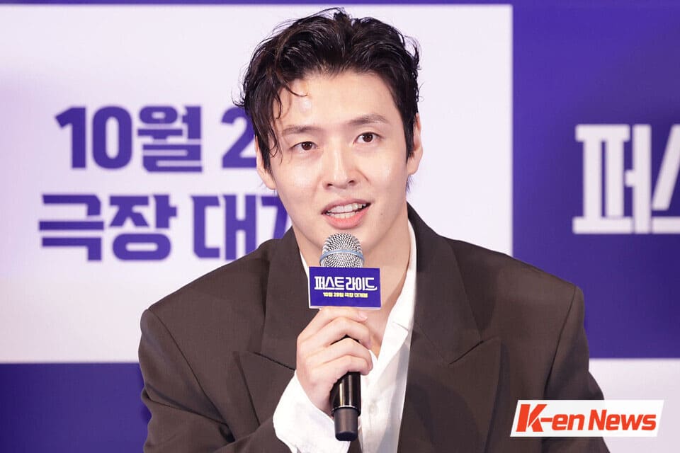 Image : Actor Kang Ha-neul attends the press screening for the film 'The First Ride' on October 22, 2025. ⓒLee Hye-young lhy@hankooki.com