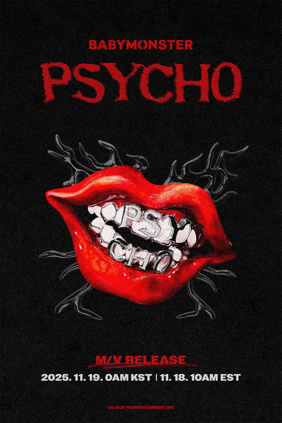 babymonster グッズ psycho パーカー RED Mサイズ フーディー＜PSYCHO