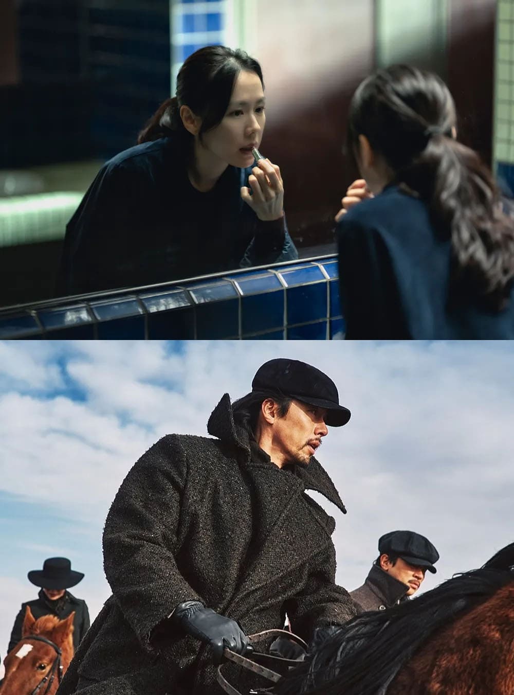 Image : Still cut of Son Ye-jin from the film ‘No Other Way’ ⓒ CJ ENM MOVIE / Still cut of Hyun Bin from the film ‘Harbin’ ⓒ CJ ENM MOVIE
