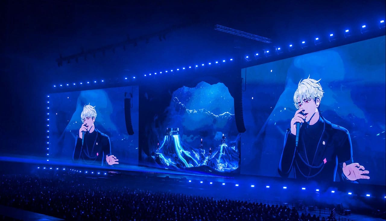 Image : Virtual idol group PLAVE performs during their Asia tour '2025 PLAVE Asia Tour DASH: Quantum Leap Encore' at Seoul’s Gocheok Sky Dome ⓒ VLAST